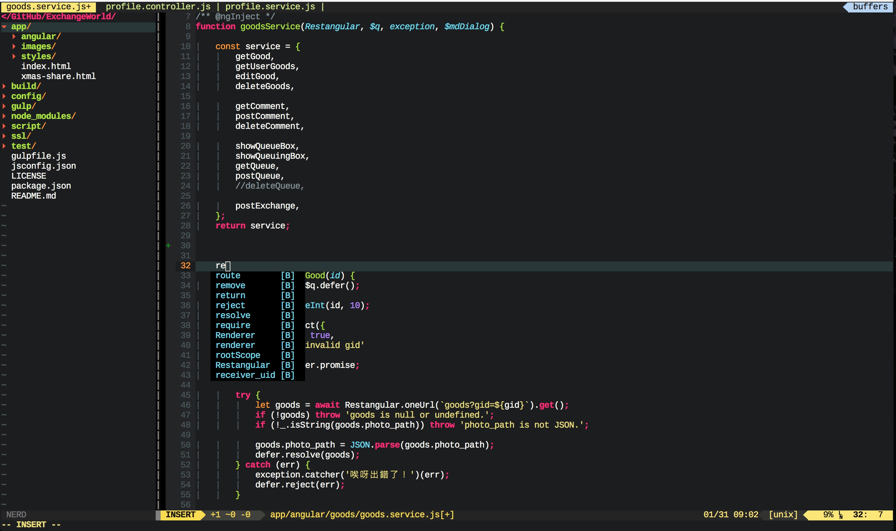 My vim settings and plugins, compatible with MacVim in OSX.