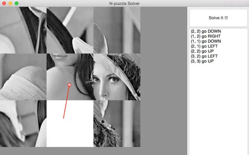An auto N-puzzle solver using Computer Vision and A* algorithm.