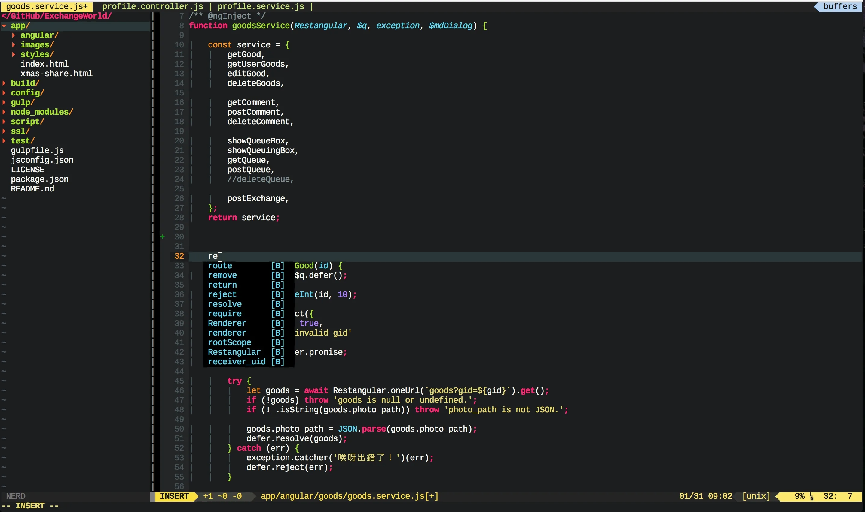 My vim settings and plugins, compatible with MacVim in OSX.